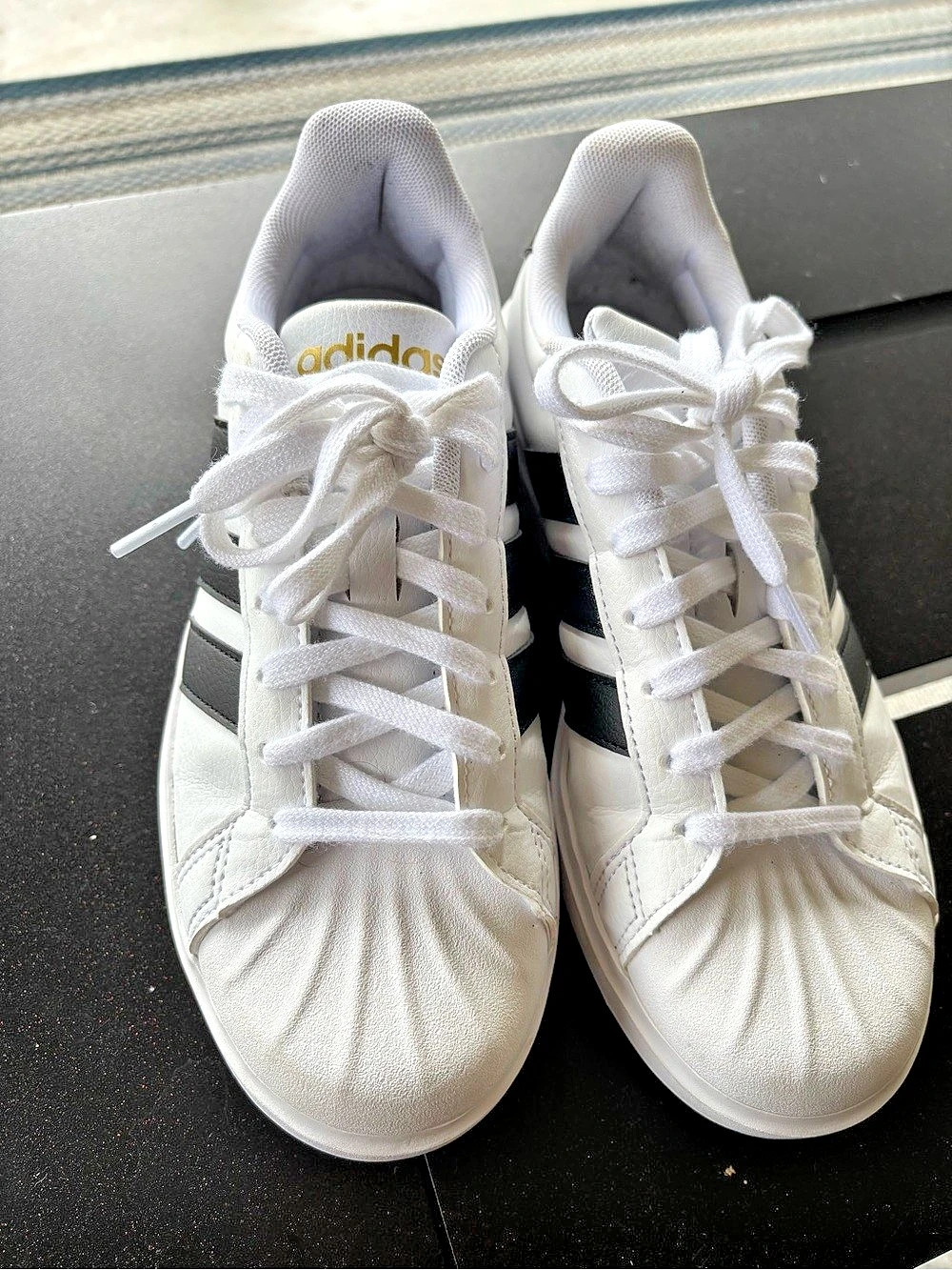 adidas Superstar II Sneakers White & Black Women's US 6.5 - Picture 2 of 6